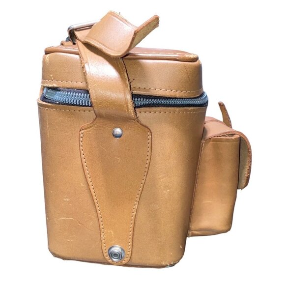 Vintage Belding Leather Camera Bag With Dual Buckle Closure & Top Handle - Picture 6 of 16